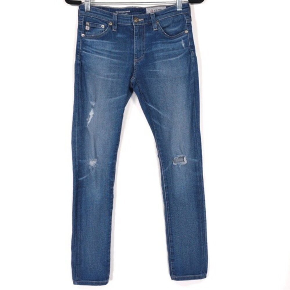 AG ADRIANO GOLDSCHMIED The Legging Ankle Super Skinny Jeans Size‎ 26R Distressed